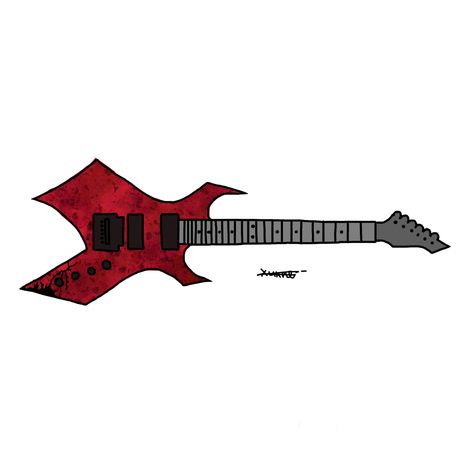 Eddie Guitar Stranger Things, Eddie Munson Guitar Tattoo, Eddies Guitar Stranger Things, Eddie Munson Guitar Drawing, Stranger Things Eddie Drawing, Guitarra Eddie Munson, Easy Stranger Things Drawings, Stranger Things Drawings Easy, Electric Guitar Sketch