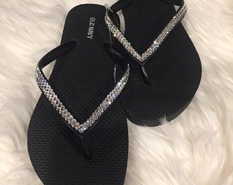 Sparkle Flip Flops, Sparkly Flip Flops, Bride Flip Flops, Bridesmaid Flip Flops, Rhinestone Flip Flops, Bling Nike Shoes, Custom Sandal, Custom Flip Flops, Bling Flip Flops