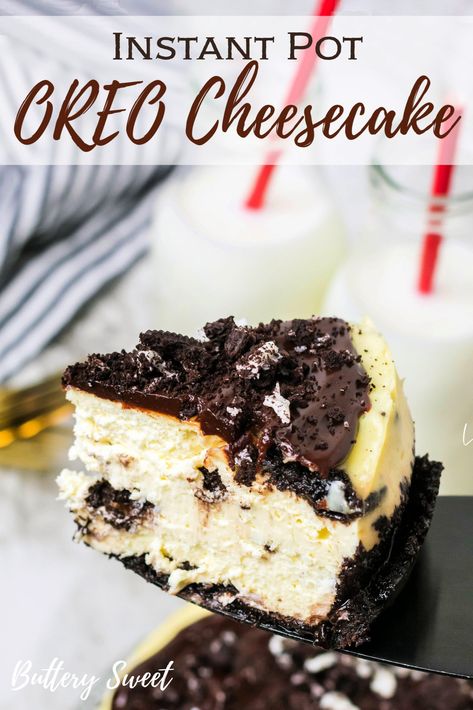 Instant Pot Oreo Cheesecake, Cheesecake Instant Pot, Oreo Cookie Butter, Oreo Desserts, Easy No Bake Cheesecake, Homemade Cheesecake, Best Cheesecake, Quick Easy Desserts, Oreo Crust