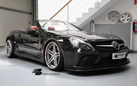 Mercedes-Benz SL R230 Black Edition by Prior Design Photo Gallery ... Sl 55 Amg, Sl63 Amg, Mercedes Cars, Mercedes Slk, Big Toys, Mercedes Benz Slk, Benz Classic, Mercedes Sl, Benz Cars