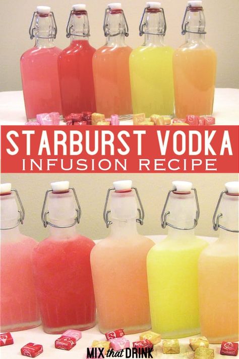 Starburst Vodka Recipe, Mixed Drinks That Dont Taste Like Alcohol, Candy Infused Vodka, Starburst Drink Alcohol, Starburst Vodka, Candy Alcohol, Candy Alcohol Drinks, Starburst Drink, Vodka Mixed Drinks