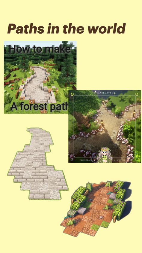 Path Minecraft, Minecraft Path, Minecraft Inspiration, Forest Path, Minecraft Designs, Minecraft Houses, Minecraft, The World, Design