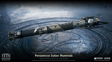 "Jedi: Survivor - Persistence Lightsaber Textures" by Kurt Klockau Jedi Survivor Lightsaber, Double Bladed Lightsaber, Lightsaber Designs, Lightsaber Ideas, Sith Lightsaber, Jedi Code, Star Wars Jedi Survivor, Starwars Jedi, Lightsaber Design