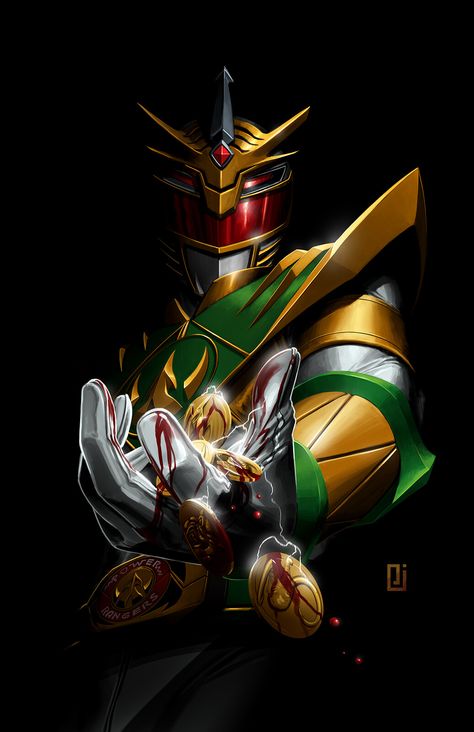 Power Rangers Tattoo, Tommy Oliver Power Rangers, Power Rangers Helmet, Lord Drakkon, Green Power Ranger, Power Rangers Comic, Saban's Power Rangers, Tipografi 3d, Power Rangers Movie