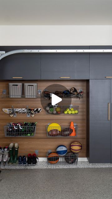 679K views · 19K likes | JESSICA AKEMON on Instagram: "We took a space that was a daily negative trigger, and turned it into a daily positive that makes us SO happy to come home to. My goal for this garage transformation was to create a space where form and function collide, and make it feel like an extension of the interior of our home — So what do you think?!   🚲 SAVE and SHARE with someone who might want to give their garage a facelift, too!   Custom cabinetry color: Iron Ore by @sherwinwilliams   Slatwall and accessories are all saved in the GARAGE folder of my storefront!   #slatwall #organization #sparkjoy #organizationhacks #organizationideas #garage #garageorganization #garagegoals #garagemakeover #customcabinets #diy #founditonamazon #amazonhome #lifehack #smmakelifebeautiful #cl Slatwall Organization, Garage Transformation, Hart House, Garage Renovation, Garage Style, Garage Makeover, Iron Ore, Garage Design, Slat Wall