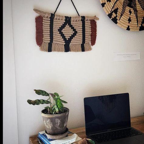 Tribal, Southwest, aztec inspired wall hanging tapestry with geometrical shapes Aztec Macrame, Macrame Home Decor, Western Aztec, Cactus Wall, Tapestry Wall Art, Woven Tapestry, Modern Macrame, Macrame Decor, Tapestry Wall