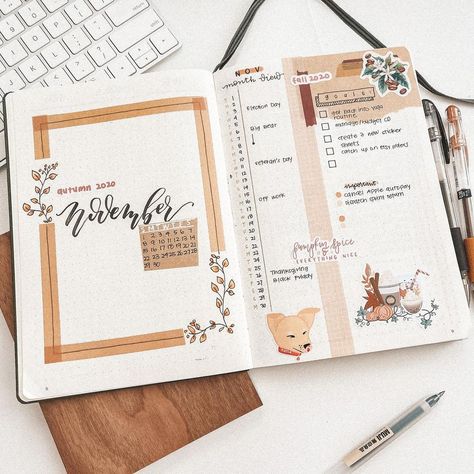 Bujo Notes Page, November Journal Ideas Aesthetic, November Monthly Spread Bullet Journal, 2024 Bujo Spread, Studygram Post Ideas, November Bullet Journal Spread, November Spread Bullet Journal, Monthly Journal Spread, November Bujo Spread