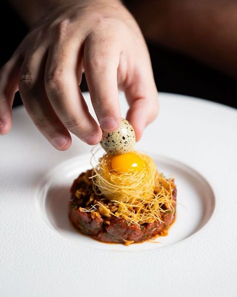 Kickstart your Sunday at Lavish with our exquisite beef tartare! 🍽️🌟 A culinary masterpiece, each bite is a blend of rich flavors and… | Instagram Fine Dining Dishes, Beef Tartare, Bar Grill, Fine Dining, Grilling, Restaurant, Bar, Instagram