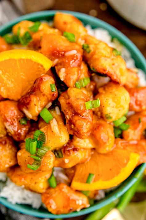 Panda Express Recipes, Orange Chicken Sauce, Sheet Pan Dinners Chicken, Steak And Shrimp, Orange Chicken Recipe, Pan Fried Chicken, Takeout Food, Chicken Pasta Salad, Creamy Tomato Sauce