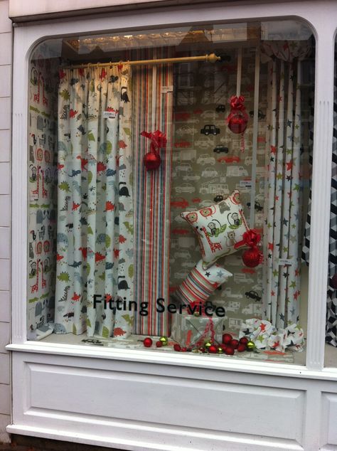 Eye-catching windows! We love this fun and lively window display by The Fabric Place in Orpington, featuring our conversational children's collection Playtime... http://www.prestigious.co.uk/collections/playtime Curtain Shop Window Display, Fabric Shop Window Display, Curtain Display Ideas, Curtain Display, Curtain Shop, Interior Vintage, Fabric Display, Store Windows, Shop House Plans