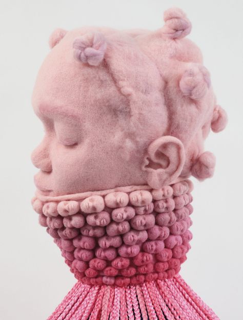 Figurative Wool Sculptures by Nastassja Swift Explore the Memories and Narratives of Blackness | Colossal Cocoa Butter Soap, Fiber Sculpture, Colossal Art, Wow Art, African Masks, Wire Sculpture, Soft Sculpture, Felt Fabric, The Memories