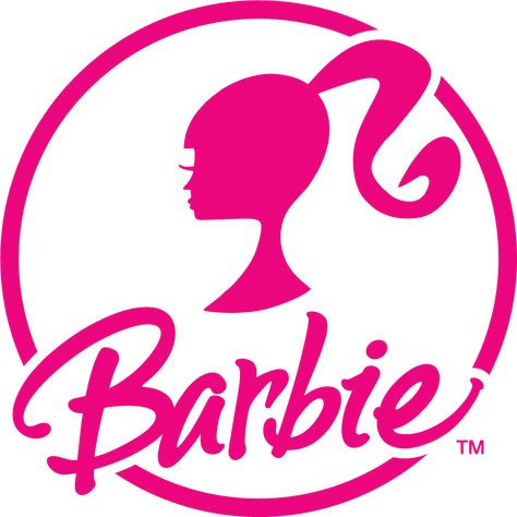 Barbie Circle Logo Vector Barbie Logo Printable Free, Barbie Logo Aesthetic, Barbie Logo Printable, Stiker Cake, Cricut Barbie, Barbie Doodle, Barbie Logo Png, Gym Barbie, Watercolor Templates