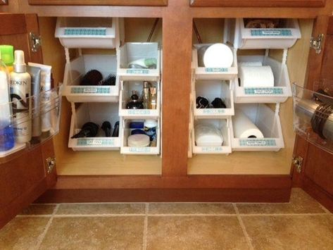 Tiny Bathroom Storage, Bathroom Sink Organization, Top Bathroom Design, Bathroom Cabinet Organization, Over Toilet, Kitchen Organization Diy, Single Wide, Sink Storage, Small Bathroom Storage