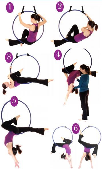 Aerial Hoop Gazelle move - from The Aerial Hoop Manual  Volume 1 (Preview) by Rebekah Leach with Julianna Hane Aerial Hoop Poses, Lyra Moves, Aerial Silks Conditioning, Aerial Hoop Beginner Moves, Lyra Hoop, Hoop Acrobatics, Pole Fitness Moves, Aerial Hoop Moves, Aerial Hoop Silhouette