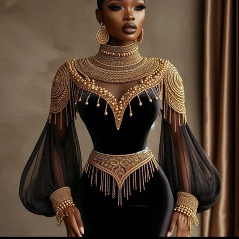 BLACK AND GOLD COMBO HIT DIFFERENT... SEND A DM TO REGISTER FOR THIS CLASS Black And Gold Gown, Black And Gold Outfit, Conference Outfit, Black And Gold Dress, Classy Gowns, Bollywood Dress, Hit Different, Queen Outfit, Fashion Terms