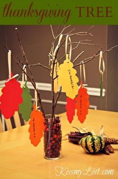 Thanksgiving is right around the corner! What are you thankful for? This easy DIY craft is perfect for the kids this season. Use as a table centerpiece or just a reminder of what we are thankful for this time of year. :) Thanksgiving Decorations For Kids, Thanksgiving Centerpieces Diy, Thanksgiving Kids Table, Simple Thanksgiving, Centerpiece Craft, Thanksgiving Tree, Thankful Tree, Kids Thanksgiving, Thanksgiving Preschool