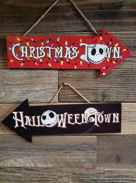 Faux Cupcakes, Moldes Halloween, Nightmare Before Christmas Decorations, Nightmare Before Christmas Halloween, Christmas Town, Christmas Signs Wood, Fall Halloween Crafts, Wood Ideas, The Night Before Christmas