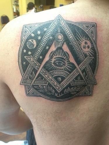 freemason tat - excellent work Masonic Tattoos Freemasonry, Templar Tattoo, Freemason Tattoo, Masonic Tattoos, Arlo Guthrie, Masonic Art, Mystical Tattoos, Intricate Tattoo, Different Tattoos