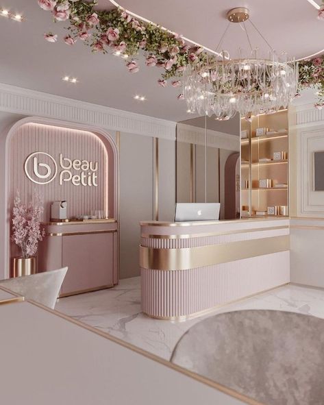 Beauty Shop Decor, Nail Salon Interior Design, Esthetician Room Decor, Bakery Design Interior, Salon Suites Decor, Nail Salon Decor, Store Design Boutique, Nail Salon Design, Spa Interior