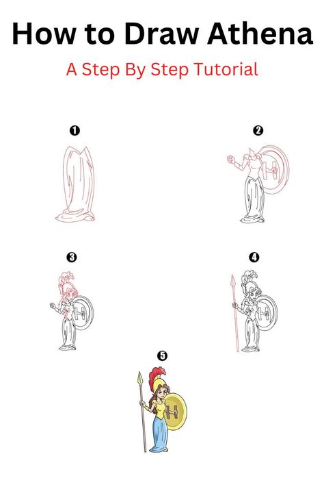 How to Draw Athena Athena Goddess Drawing, Athena Drawing, Goddess Drawing, Cool Drawing, Daughter Of Zeus, Drawing Sheet, Boys And Girls Club, Athena Goddess, Drawing Easy