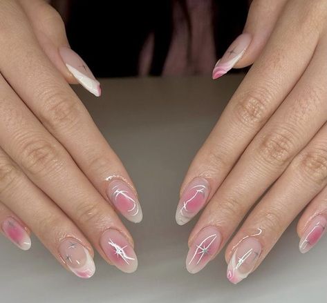 Erika Titus Nails, Easy Back To School Nails, Back To School Nails, Asian Nails, Hippie Nails, Cherry Nails, Simple Acrylic Nails, Blush Nails, School Nails