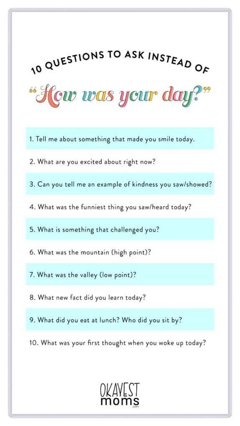 Open Ended Questions For Kids, Accountability Questions, Best Conversation Topics, Questions To Ask Your Kids, Conversation Starters For Kids, Accountable Talk, Kids Questions, Social Emotional Activities, Journal Questions