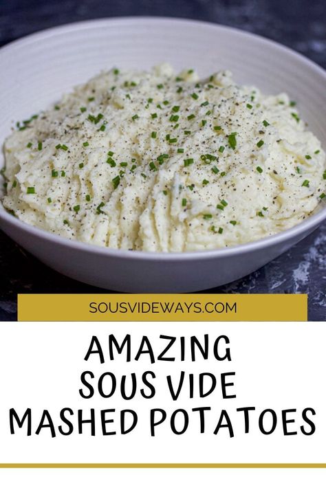 Sou Vide Mashed Potatoes, Soue Vide Recipes, Sous Vide Potatoes, Sous Vide Mashed Potatoes, Sous Vide Steak Recipe, Garlic Milk, Sous Vide Vegetables, Make Mashed Potatoes, Sous Vide Steak