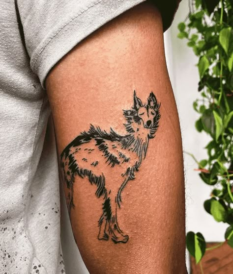 Nature Dog Tattoo, Animals In Clothes Tattoo, Unique Dog Tattoos, Trad Dog Tattoo, Year Of The Dog Tattoo, Vintage Dog Tattoo, Whimsical Dog Tattoo, Witchy Dog Tattoo, Edgy Dog Tattoo