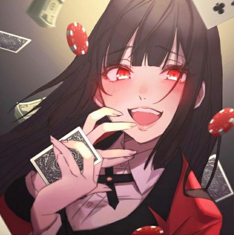 Yumeko Jabami || Kakegurui Yumeko Jabami, Red Aesthetic, Follow For More, Red, Anime, Black