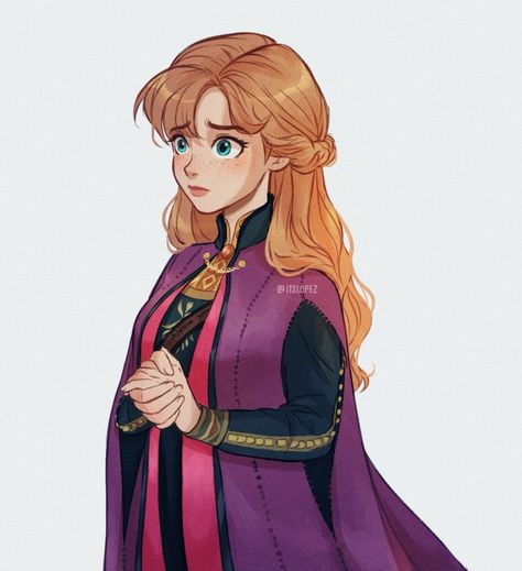 Laia 🍓🌙 // MangaBCN✍🏼 on Twitter: "I really really love this outfit Anna wears in #frozen2 the color palette is GORGEOUS🥺💜… " Anna Fanart, Princesas Disney Anime, Frozen Art, Kawaii Disney, Prințese Disney, Disney Princess Drawings, صفحات التلوين, Desen Anime, Arte Disney