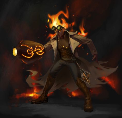 Firegrim Fireforge drawn by @rrayvenqueen on twitter Artificer Artillerist, Artillerist Artificer, Fire Genasi, Dungeons And Dragons, Darth Vader, Batman, On Twitter, Twitter, Fictional Characters