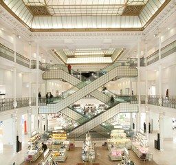 Le Bon Marché Paris Department Store Interior Elevators Andree Putman, Paris Shopping, Paris City, Champs Elysees, Store Interior, Paris Travel, Ashley Furniture, Retail Design, 인테리어 디자인