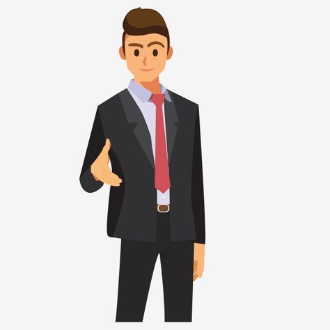 Man In Suit Drawing, Hands Cartoon, Suit Drawing, Man In Suit, Shaking Hands, Animated Man, Cute Bunny Cartoon, Face Illustration, Font Illustration