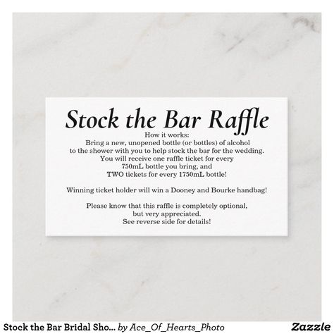 Stock The Bar Raffle, Wedding Raffle Tickets, Stock The Bar Bridal Shower Ideas, Stock The Bar Party Games, Stock The Bar Wedding Shower Ideas, Bridal Shower Raffle Ideas, Stock The Bar Party Decorations, Stock The Bar Party Ideas, Wedding Raffle