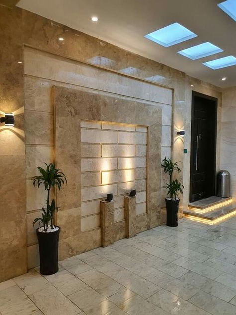 Apartment Building Entrance Lobby Design, Entrance Lobby Design Residential, Lobby Design Residential, Building Entrance Lobby, Foyer Interior Design, Marble Entrance, Entrance Lobby Design, Rooftop Decor, Room Tiles Design