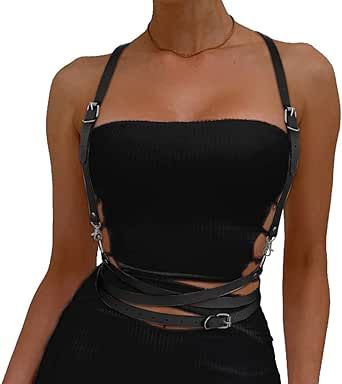 Harness Belt Outfit, Belts For Women Fashion, Fashion Harness, Goth Belt, Rave Shirts, Military Chic, Harness Belt, Rave Accessories, Goth Outfits