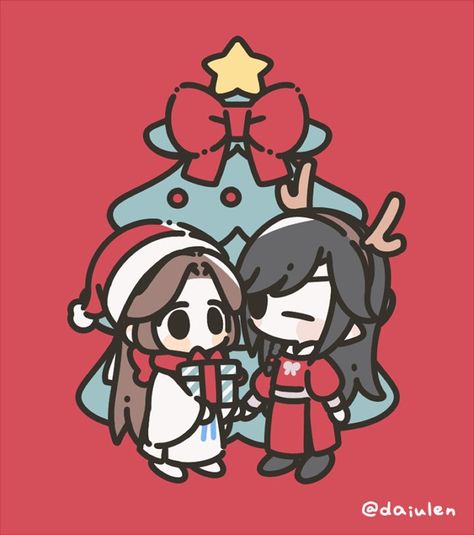 Mxtx Characters, Xie Lian Hua Cheng, Hua Cheng, Heaven's Official Blessing, Feeling Special, Christmas Baby, Christmas Art, Iphone Background, Anime Fanart