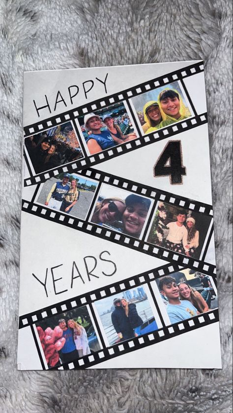 Scrapbook Title Page Ideas Boyfriend, Home Made Cards For Boyfriend, Diy One Year Anniversary Gifts For Him, Bff Scrapbook Ideas, Cards For Bf, Anniversary Diy Gifts, Diy Gifts For Best Friend, Card With Pictures, Boyfriend Scrapbook