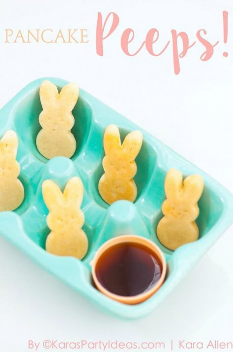 Pancake Bunny, Easter Breakfast Ideas, Peeps Recipes, Bunny Pancakes, Breakfast Ideas For Kids, Easter Snacks, Easter Breakfast, Easter Brunch Food, Here Comes Peter Cottontail