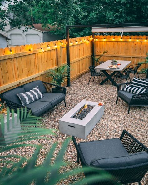 Grassless Small Backyard Idea 🪨🌿 #Ideas #Rocks #Pebbles #Gravel #NoGrass #Grassless #Landscaping #Small #LushGreenery #Garden #GardenMakeover #GardenInsparation #GardenIdeas #BeautifulGarden #BackyardGarden #PatioGarden #PatioInspiration #BackyardInsparation #Backyard #BackyardBliss #BackyardOasis #BackyardGoals #GardenLiving #BackyardLiving #OutdoorLiving #OutdoorDecor #HomeAndGarden #Lifestyle #MitchsBackyard #FollowUs Flat Backyard Patio Ideas, All Rock Backyard, Backyard Ideas Gravel, Rock Area In Backyard, Quarter Acre Backyard Ideas, Pea Gravel Backyard Ideas, Rock Backyard Ideas, Rock Yard Ideas, Backyard Gravel Ideas