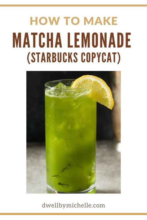 If you love Starbucks Matcha Lemonade, but don’t love the price tag, this easy Starbucks copycat recipe is for you! With just a few simple ingredients and 5 minutes, you can make your own delicious and refreshing Matcha Lemonade at home. Give it a try! Lemonade Matcha Recipe, Matcha Green Tea Lemonade, Starbucks Matcha Lemonade Recipe, Matcha Lemonade Starbucks, Matcha Lemonade Recipe, Starbucks Matcha Green Tea, Aqua Fresca, Lemonade Tea Recipe, Classy Cocktails