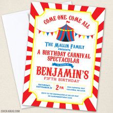 Carnival Birthday Party Invitations, Carnival Party Invitations, Circus Party Invitations, Circus Birthday Invitations, Carnival Birthday Invitations, Circus Invitations, Carnival Tickets, Theme Carnaval, Carnival Invitations