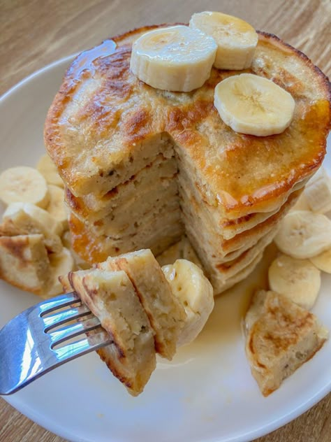 Cookies Banane, Vegan Banana Pancakes, Banana Pancakes Recipe, Pancakes Ingredients, Vegan Pancakes, Vegan Banana, Banana Pancakes, Gf Recipes, Vegan Butter