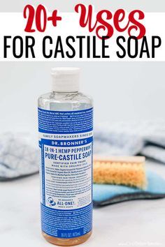 Clarifying Shampoo Diy, Dr Bonners, Castile Soap Uses, Castile Soap Recipes, Homemade Hand Soap, Diy Body Wash, Diy Foaming Hand Soap, Diy Face Wash, Soap Body Wash