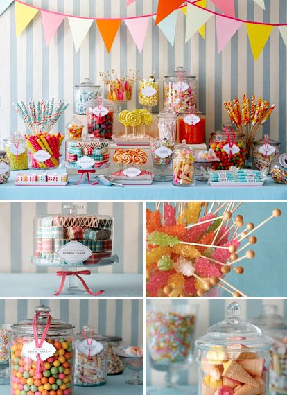 Wedding Candy Bar Buffet, Kids Dessert Table, Lolly Bar, Candy Buffet Birthday, Seaside Party, Cinema Party, Wedding Table Setup, Buffet Dessert, Wedding Favor Table