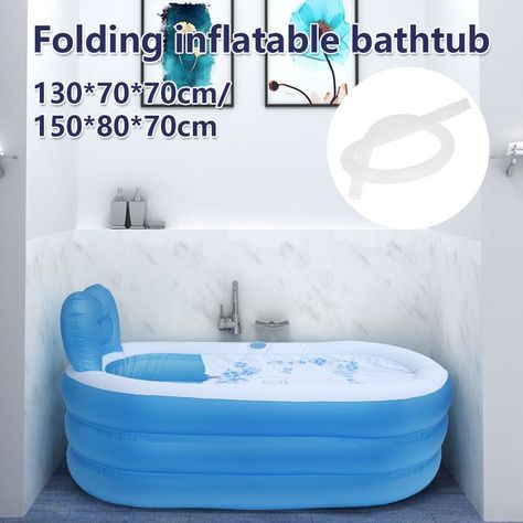 HOTBEST Inflatable Bath Tub Portable Foldable Blow Up Travel SPA Massage Bath Pool Capacity to Compliment Bathroom Shower Inflatable Bathtub for Adults & Kids … in 2022 | Inflatable bathtub, Bathtub, Tub Inflatable Bathtub, Naturopathy, Bathroom Redo, Bath Spa, Spa Massage, Bathtub Shower, Bath Tub, Homeopathy, Makeup Hair