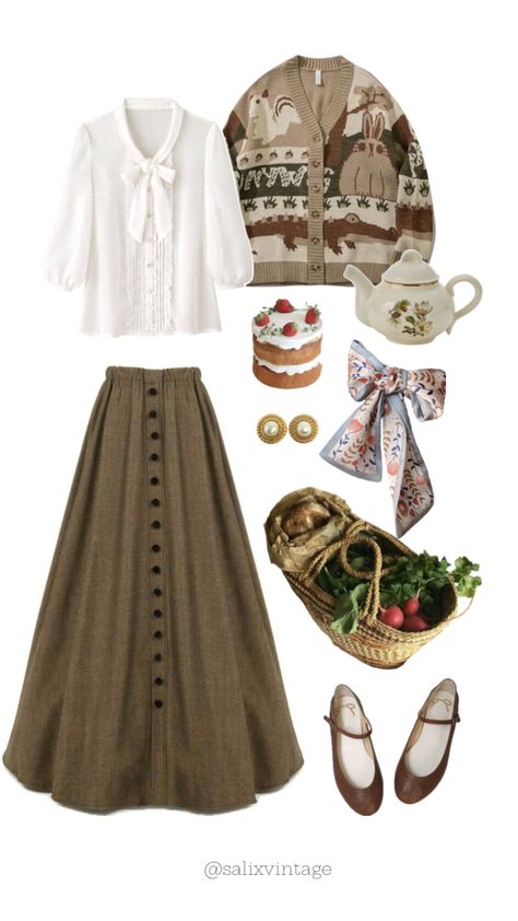 Cottagecore Aesthetic Outfits Summer, Beige Cottagecore, Cottagecore Summer Outfits, Cottagecore Aesthetic Outfits, Grandma Outfit, Aesthetic Outfits Summer, Cottagecore Outfit, Cottagecore Clothes, Cottage Vintage