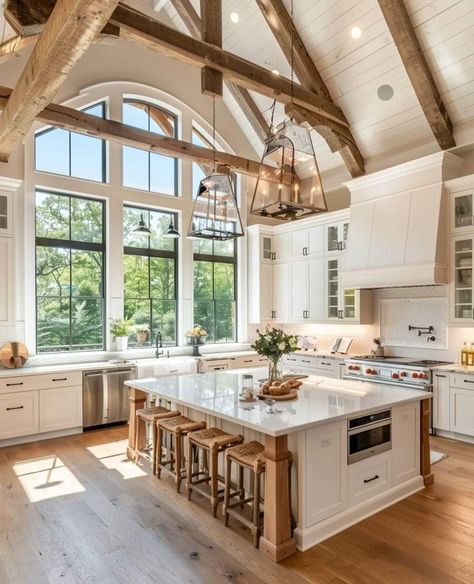 Kitchens By Joanna Gaines, Modern Spanish Kitchen, French Country Kitchen Cabinets, Country Kitchen Cabinets, Farmhouse Kitchen Cabinets, Farmhouse Kitchen Design, French Country Kitchen, Kitchen Cabinet Colors, Kitchen Inspiration Design