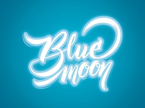 Blue moon Blue Moon Logo Design, Blue Moon Logo, Lettering Idea, Moon Logo, Hotel Logo, Dirt Road, Art Drawings Sketches Creative, Moon Design, God Illustrations