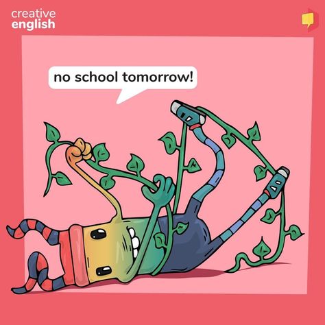 Creative English Learning on Instagram: “A few hours later... "Crystal guess what, I've got some great news!" "What is it, Mander?" asked Crystal, confused. "No school tomorrow,"…” No School Tomorrow, A Few Hours Later, No School, School Tomorrow, English Learning, Learn English, Instagram A, Comic Books, Comic Book Cover